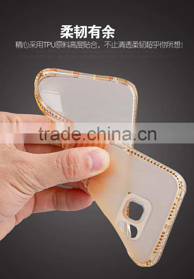 Shengo High Quality Ultra Thin Diamonds TPU Cover for Samsung Galaxy S6 Edge