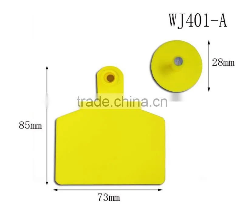 WJ401-A Orange livestock ear tag for Cow