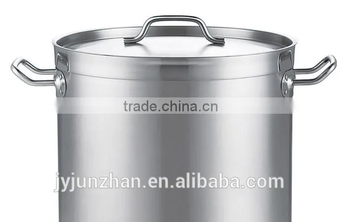 Large stainless steel cooking pot with 3 ply bottom and low price-- Guangdong Junzhan