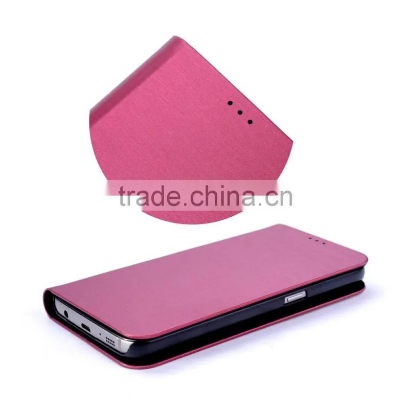 Guangzhou Manufacturer PU Leather Book Folio Phone Case for Samsung Galaxy S7