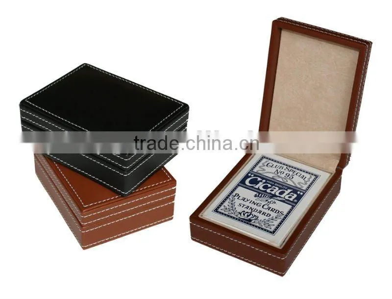 Classical Leather Playing Card Box