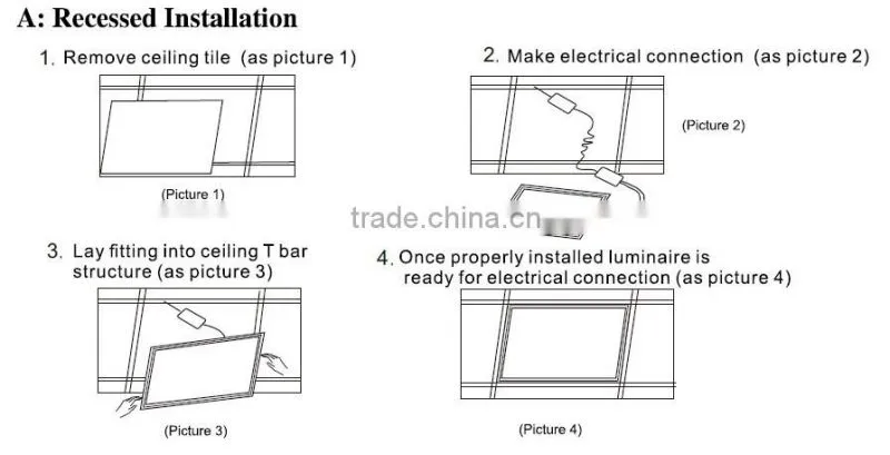 LED Square Panel Lighting Recessed/Suspended Aluminum Flat Ultra-thin LED Panel Light