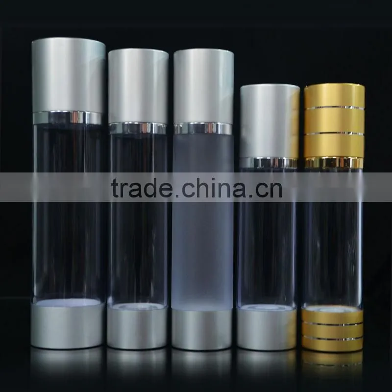 Transparent Bright Airless Cosmetic Pump Bottle Dispenser