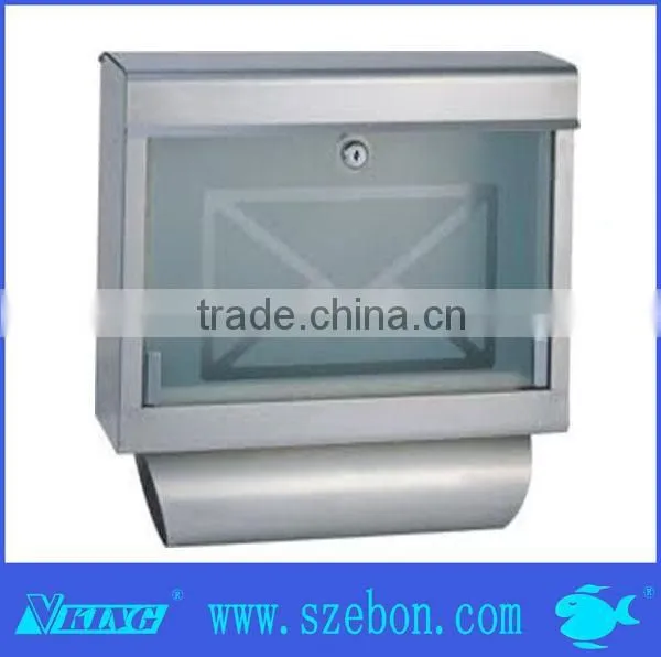 Hot sale stainless steel mail box letter box for houseware onto wall