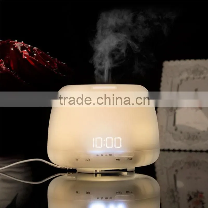 Aroma Diffuser ALARM CLOCK - Ultrasonic, Aromatherapy, Essential oil - White