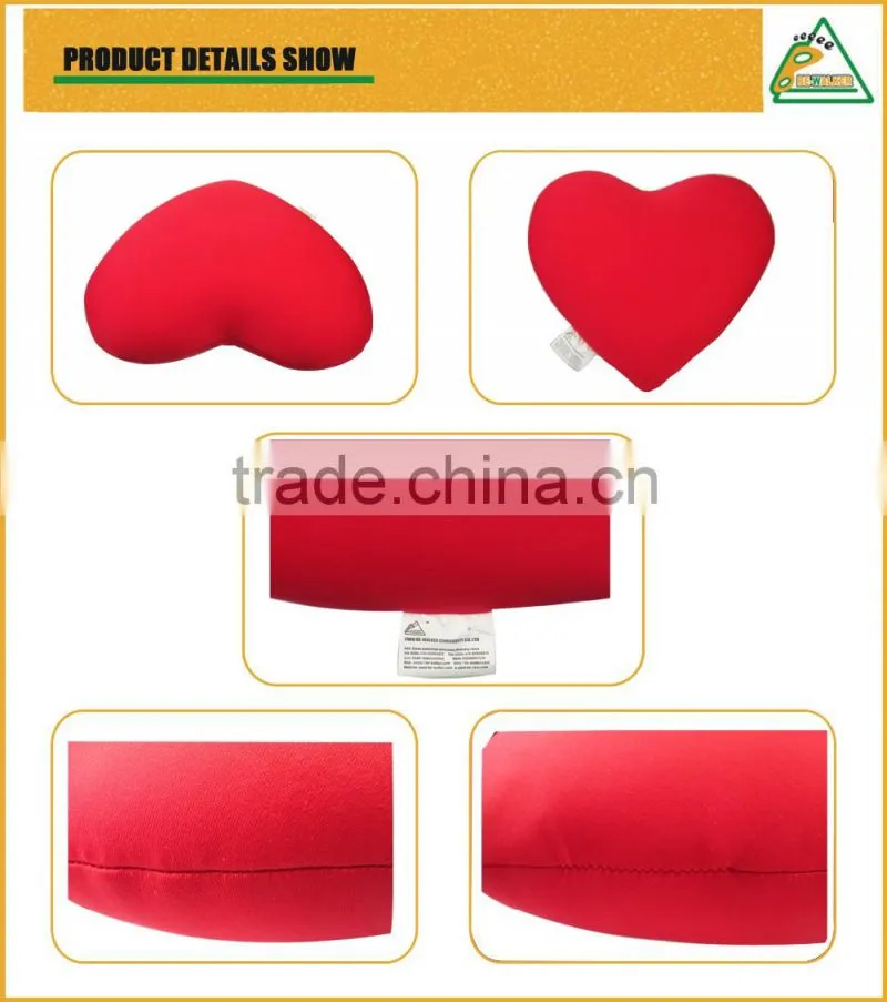 Stuffed Plate Printing Heart Shape Pillow,Inflatable Home Textile Cushion