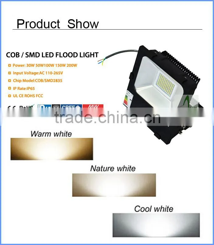 Professional manufacture IP65 waterproof led smd flood light 150W with Meanwell driver