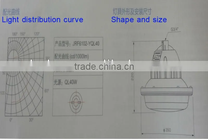 High efficiency explosion proof induction lamp