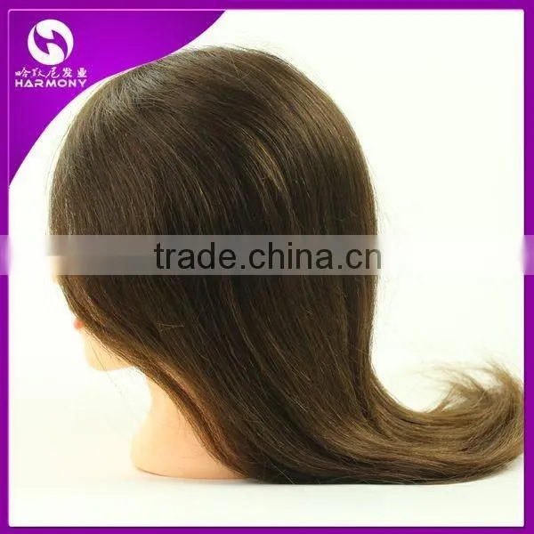 100% Natural human hair training doll head/training mannequin head