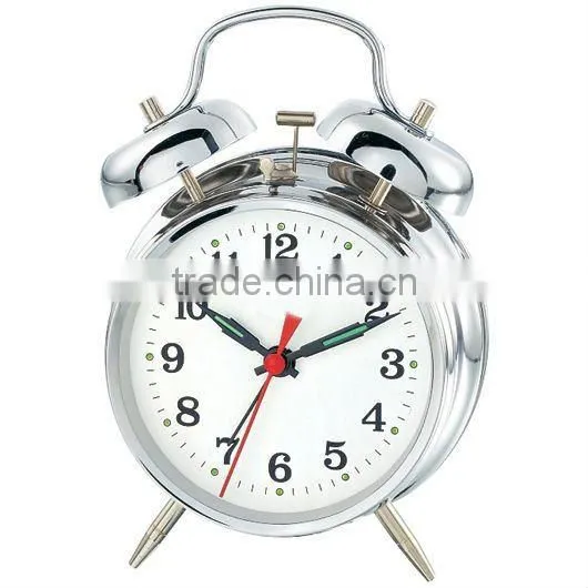 3.5 inch metal case mechanical alarm clock, desktop clock, Bedside clock