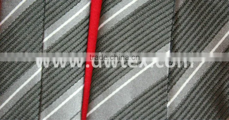 White and grey stripes silk knitted ties
