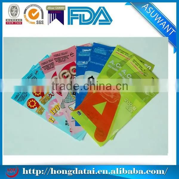 zip lock packaging three sides seal bag for earphone