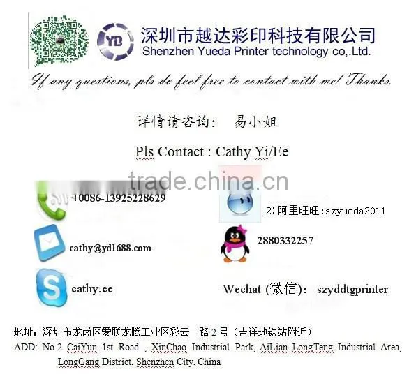 Shenzhen yueda digital bottle printer, high definition flatbed printer bottle printing machine for metal, aluminum, plastic, gla