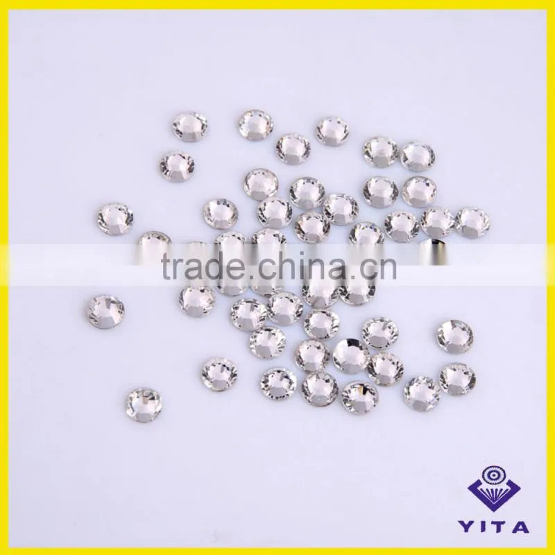 White SS12 crystal flatback glass rhinestone for neckline design