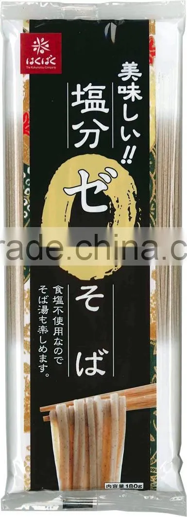 'Hakubaku' zero-salt buckwheat noodle 180g (about 2servings) Made in Japan