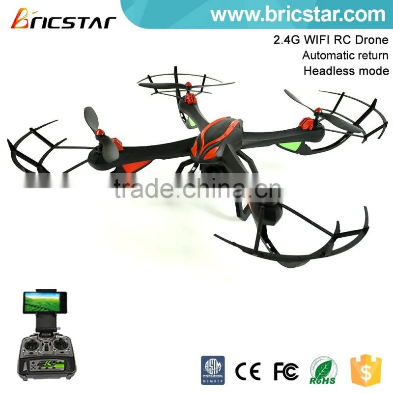 Waterproof 2.4G wholesale quadcopter rc drone with lights and lcd screen controller