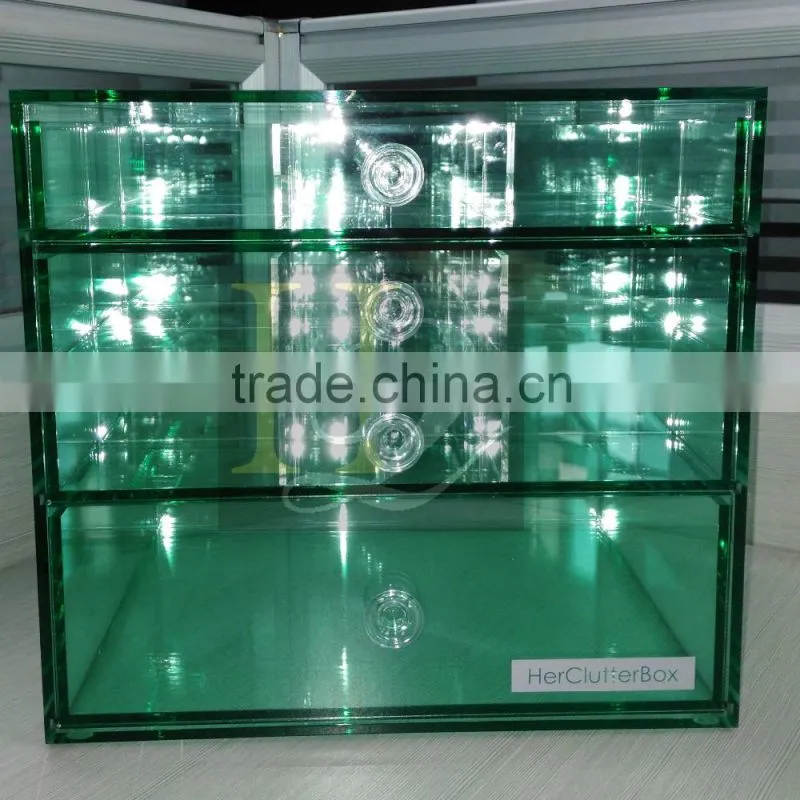 2016 New style desktop acrylic makeup organizer with 4 drawers