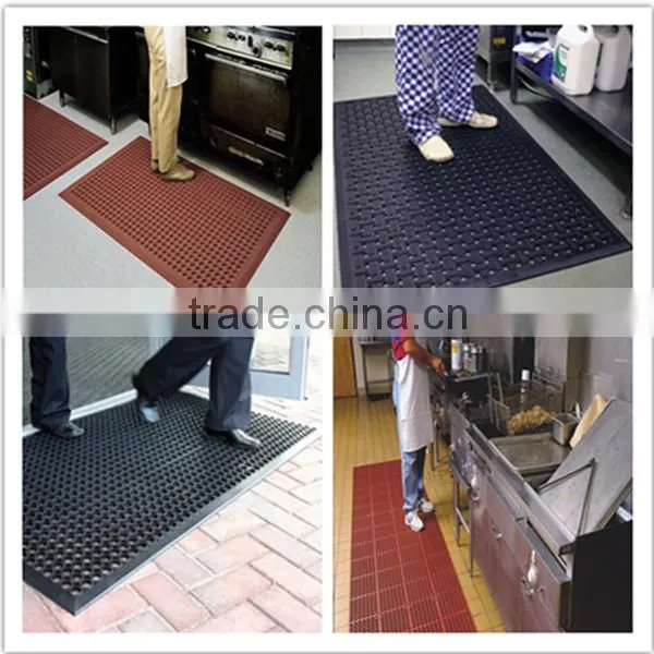 China industry of anti slip anti fatigue kitchen heat resistant rubber mat