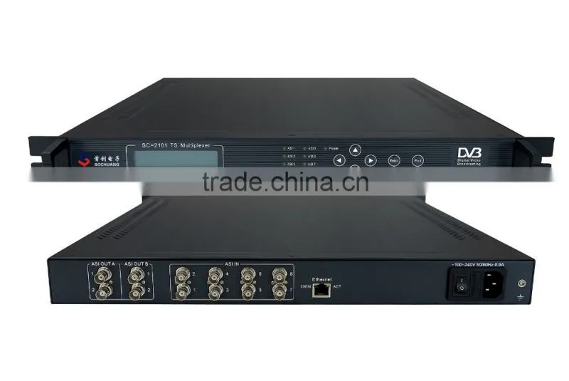 mpeg4 multiplexer /catv multiplexer/tv multiplexer/headend 8 in 1