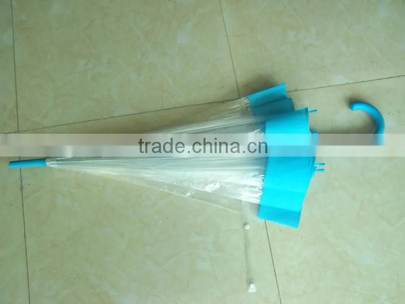 cheapest plastic cane handle zincplated iron pole super light POE umbrella plant