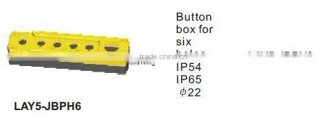 high quality 22mm six holes push button control box parts IP54/65 LAY5-JBPH6