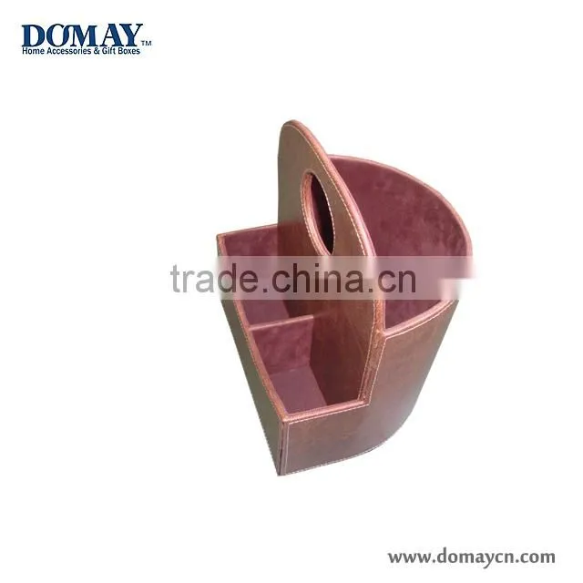 pu desk organizer holder/leather organizer