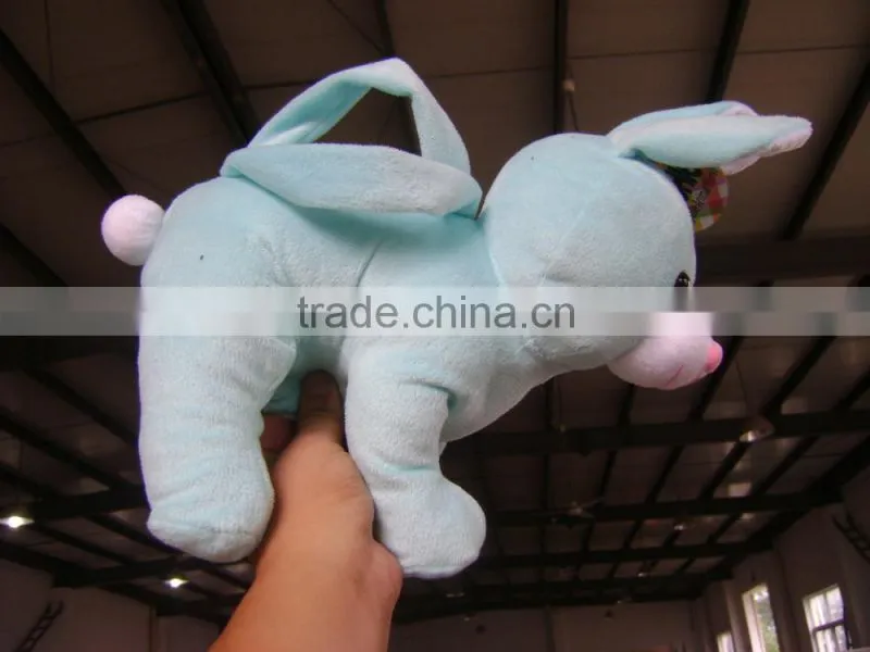 30cm promotional customzied stuffed pink plush poodle animal shape handbag toy with handgrip