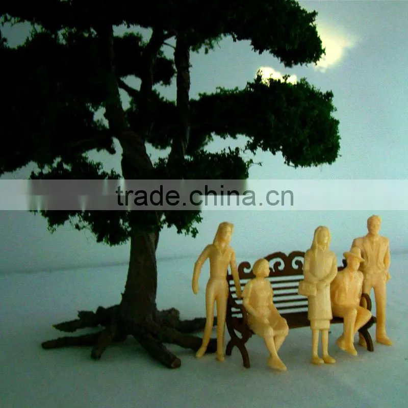 artificial model human skin sitting figure, architectural scale models figure, model skin resin figure for 1/30