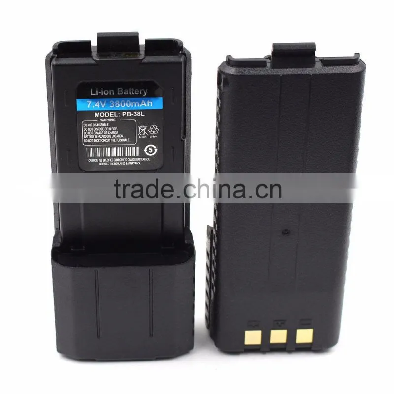 BaoFeng UV-5R 2 way radio replace Battery 3800mah 7.4V Li-ion BL-5L Black