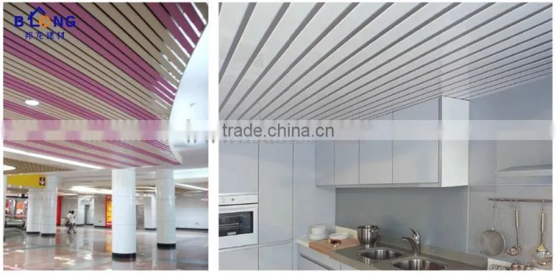 Aluminum windproof 85U-shaped strip metal ceiling