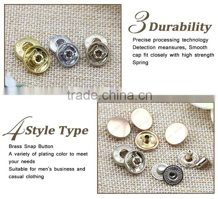 Nickle free and Lead free China Button Belt Fastener Snap Button Manufacturer