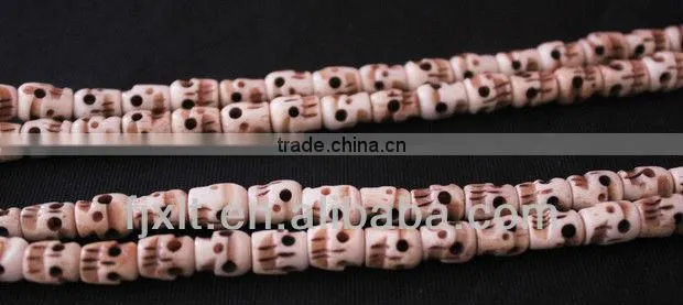 New Arrival Tibetan Hand-carved Beef Bone Skull Bracelet