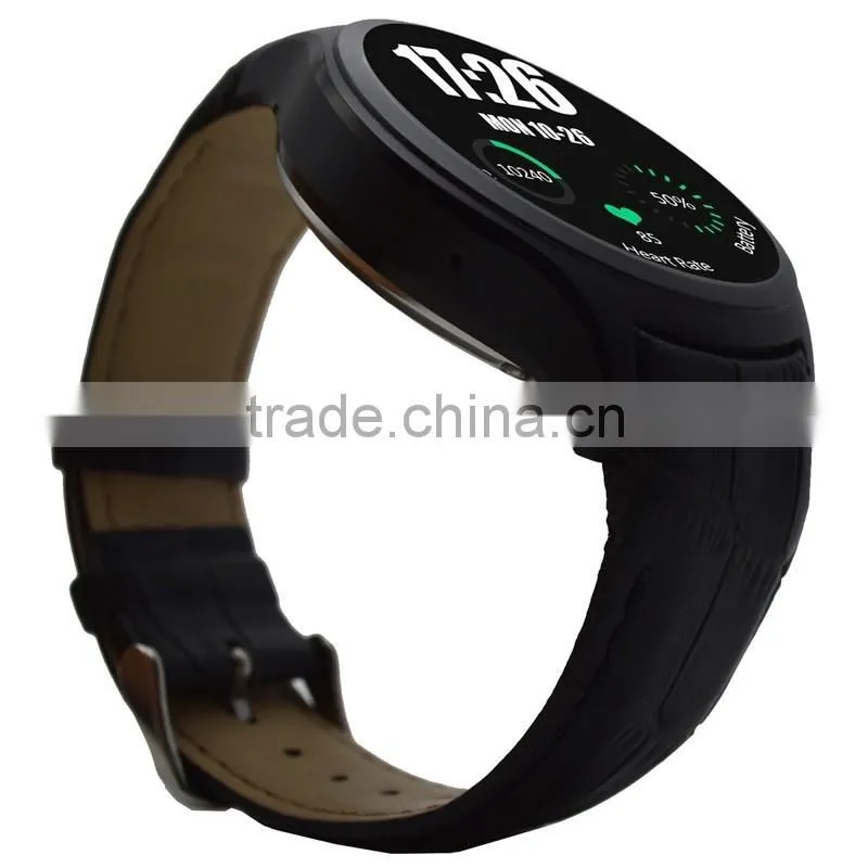 D5 1.3" 360x360 Android 4.4 OS 512MB + 4GB MTK6572 Smart Watch with SIM Wifi Bluetooth Heart Rate Smartwatch