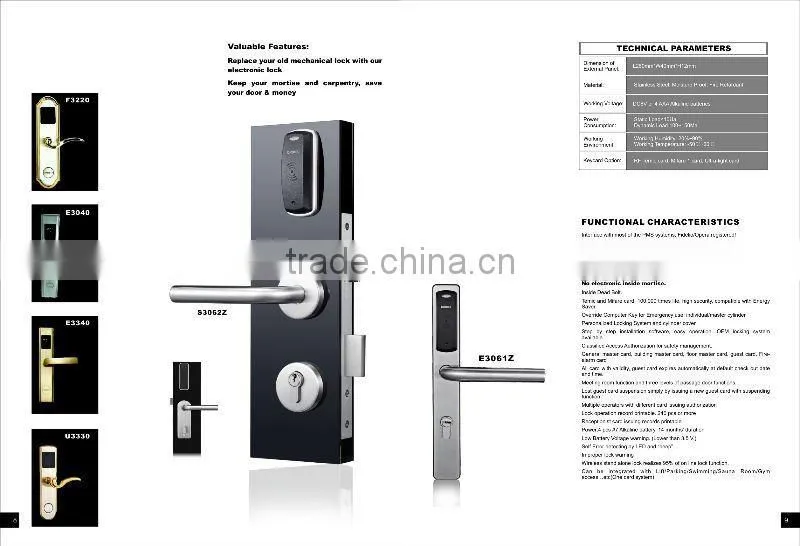 smart IC lock, rf card lock,hotel card lock,digital door lock,electronic door handle lock,Euorpe RF lock,hotel room card lock