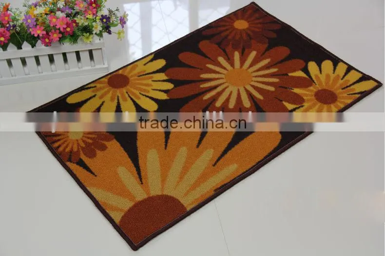 Printed design latex back tiger carpet