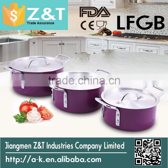 4pcs aluminum stock pot kitchen item aluminum cookware set for sale