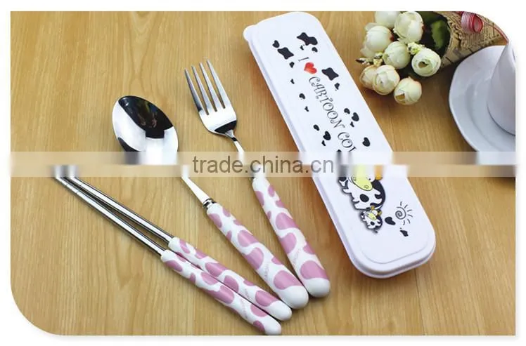 Children new design with ceramic cartoon cutlery set