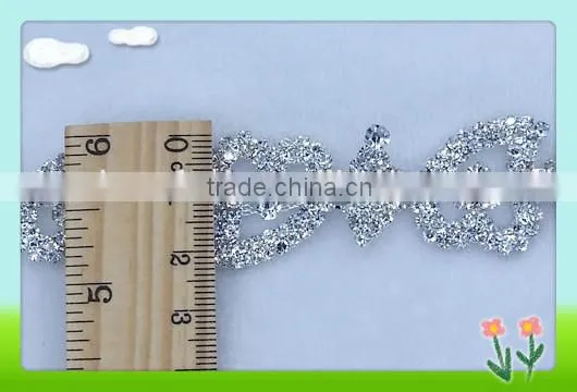 2016 Fashion rhinestone sew on trimmings,heart shaped trimmings