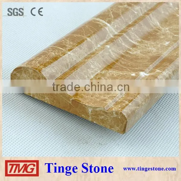 Natual stone frame moulding designs for stairs