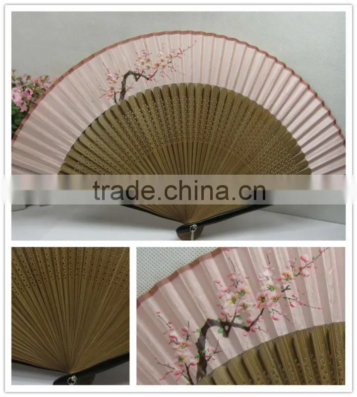 Japanese style foldable hand bamboo fan