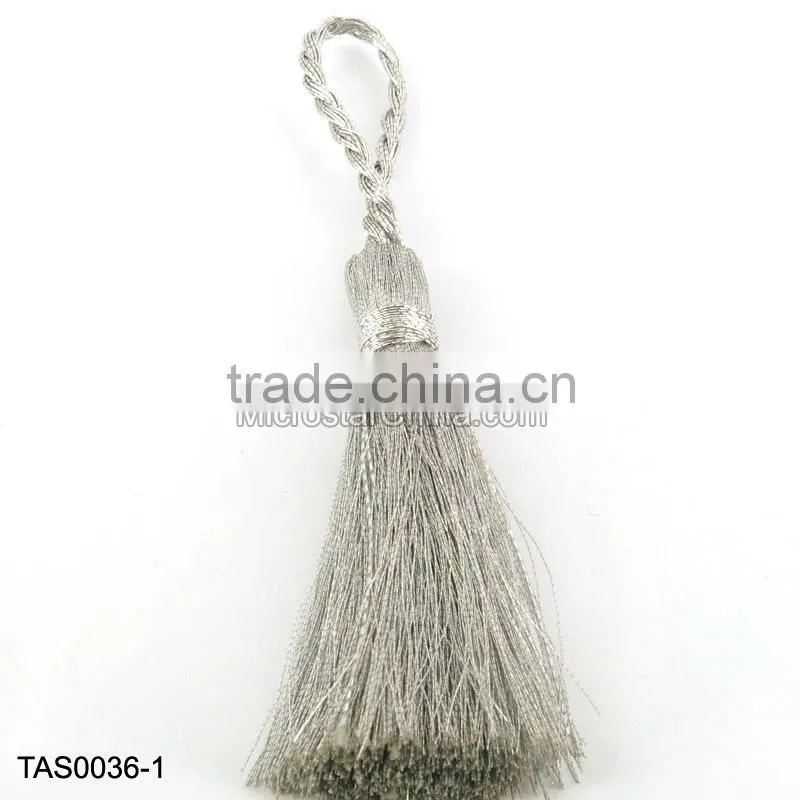 5cm Hang Acrylic Beads Silk Tassel Moroccan Silk Tassel For Jewelry In Tassel Fringe
