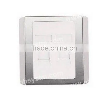 86type 2ports with silver frame