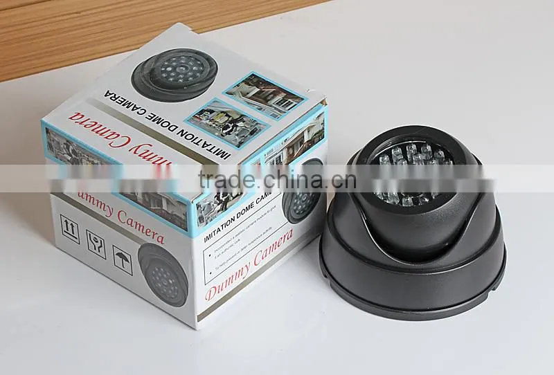 Black Fake Dummy Camera Security Camera with LED Flashing Lights for Property Security Use
