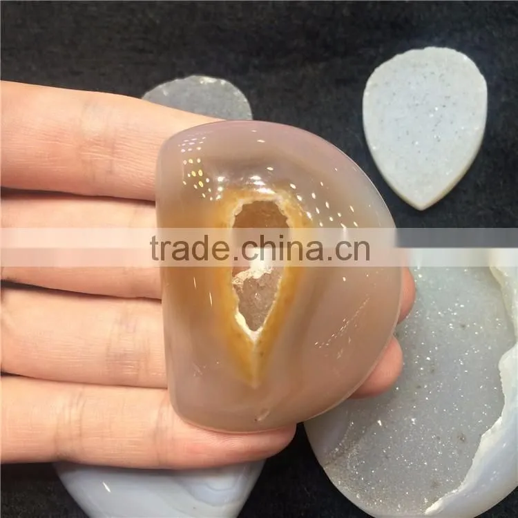 Natural Agate Geode Slices Wholesale Crystal Heart Stone
