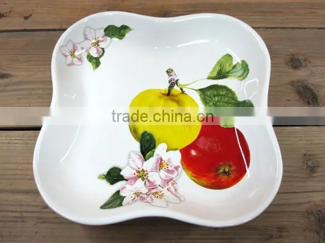 Household 6 Small Ceramic Tea Coffee Cups with Green Tray Set