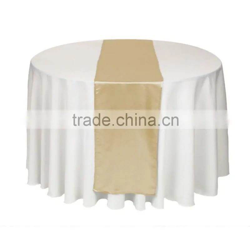 2015 New Banque Dining Gold Satin Table Runner