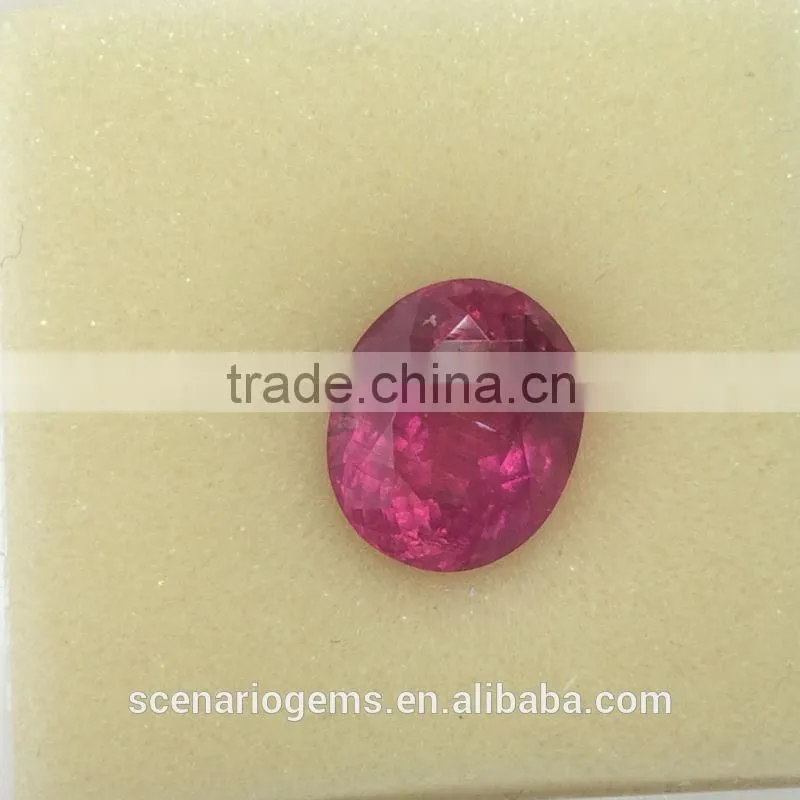 #13EZZZ Natural Pink Tourmaline Oval Faceted Loose Gemstone Rubellite