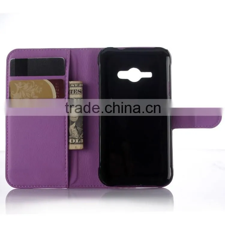 High Quality Leather Holster Card Wallet Folio Stand Flip Case Cover for Samsung GALAXY J1 ACE