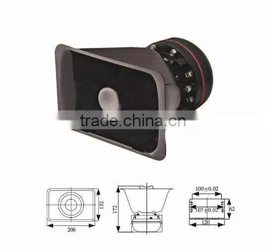 HS-100 100W Neodymium good price hot sale alarm speaker for car