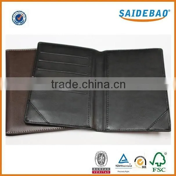 Dongguan factory direct custom High-quality leather passport holder with Multi-function pocket and Customized Logo